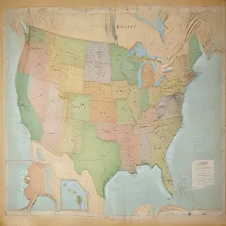map of united states with states