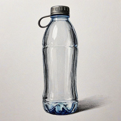 water bottle drawing