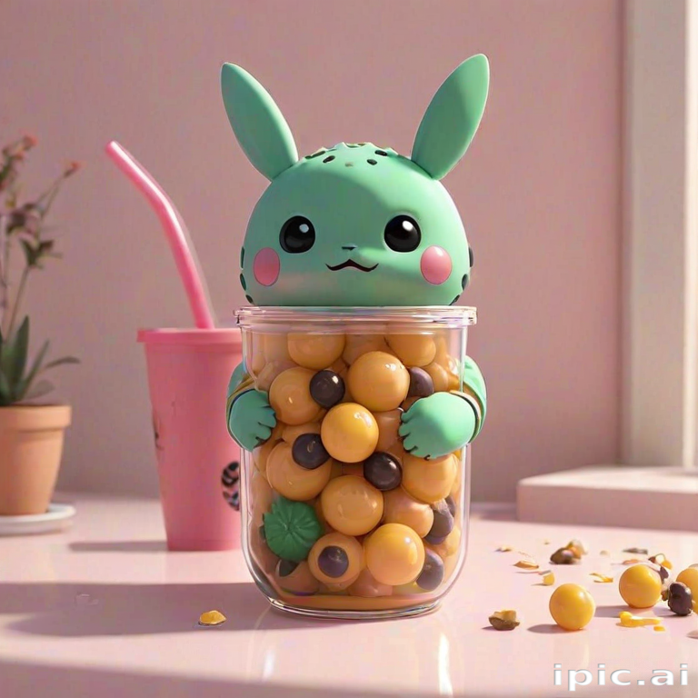 aesthetic cute boba wallpaper