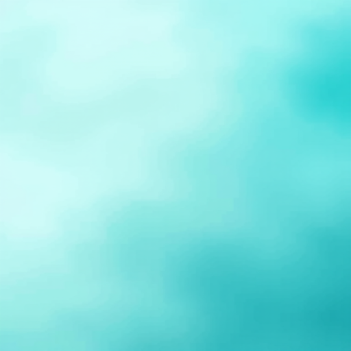 Generate a soft abstract background with a gradient of turquoise and aqua tones, using a DSLR camera with a 50mm lens, f/2.8 aperture, ISO 100, HDR style, and top-down view to enhance texture and depth.