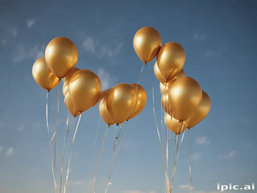 golden balloons
