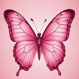 pink butterfly clipart