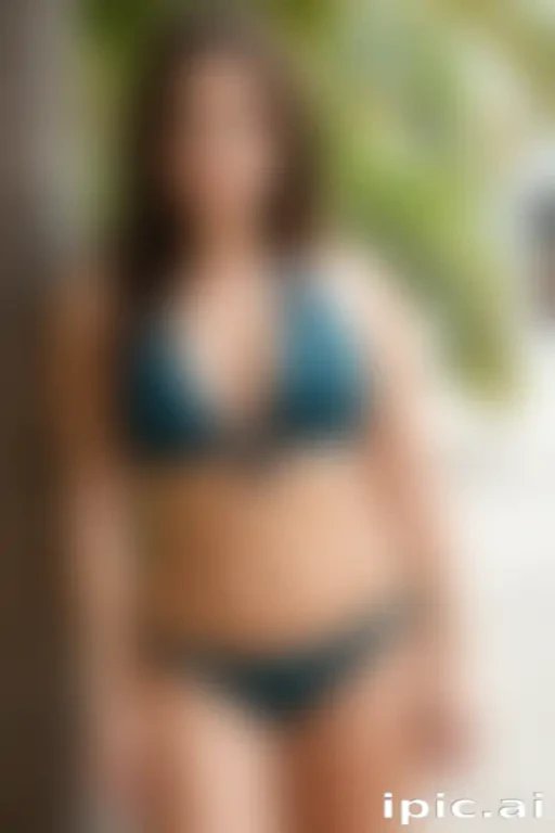 curvy brunette bikini