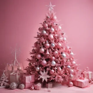 pink christmas aesthetic wallpaper