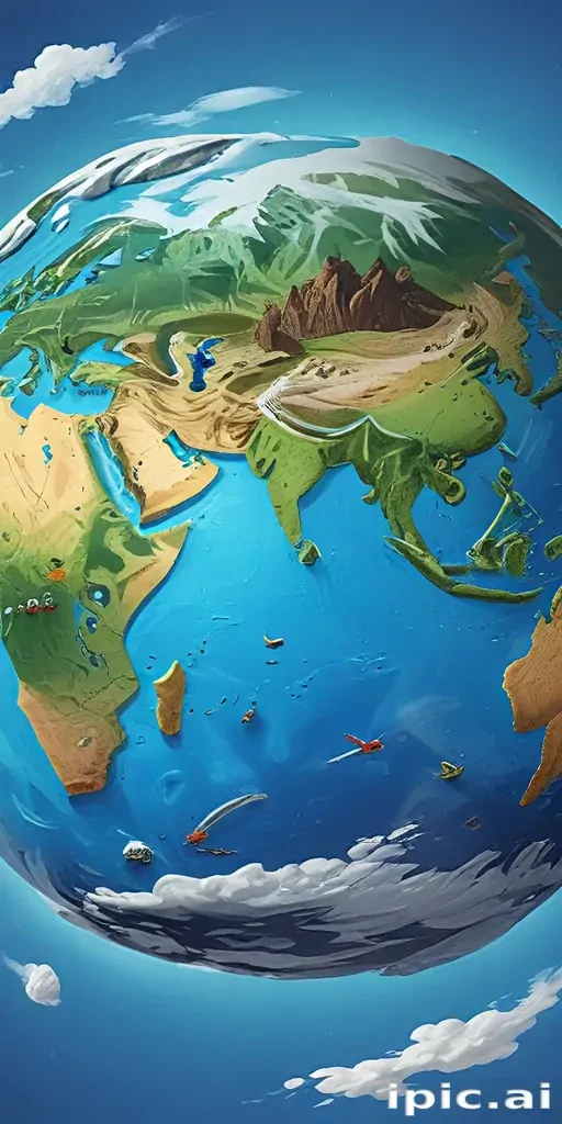 cartoon picture of the planet earth