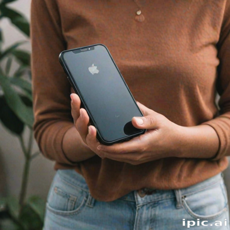 holding phone