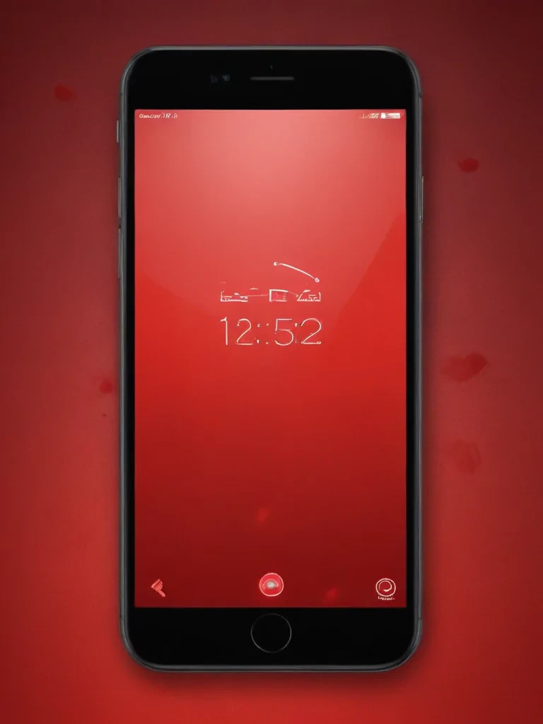 red lockscreen