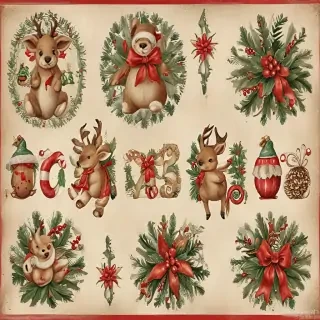 printable vintage christmas images