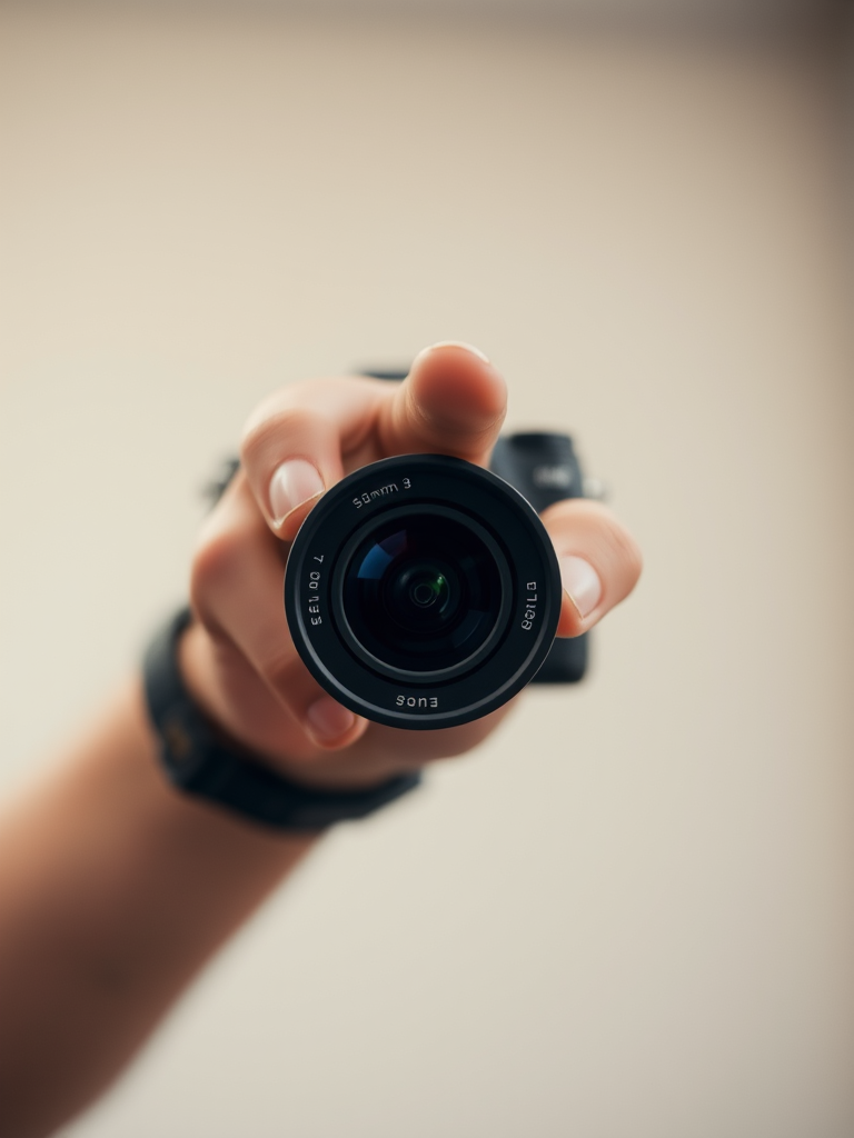 Create an image of a human hand pointing, using a DSLR camera with a 50mm lens, aperture set to f/1.8, ISO 100, shutter speed 1/200s, capturing a close-up view with soft focus background for enhanced depth of field.