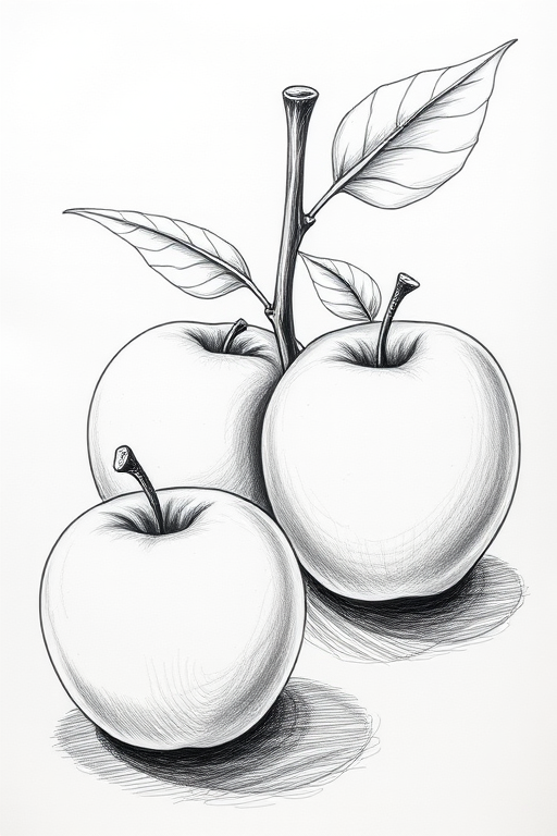 drawings of apples