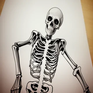 creative skeleton drawings