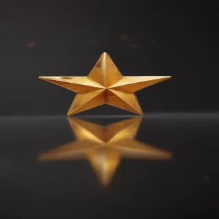 transparent gold star