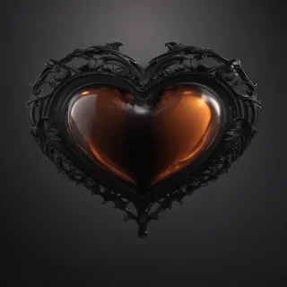 black heart transparent