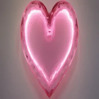 transparent pink heart