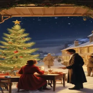 vintage christmas illustration