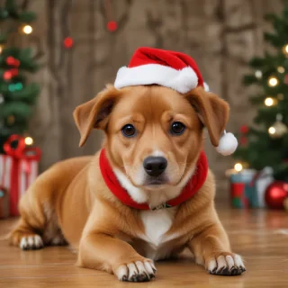 christmas wallpaper dog