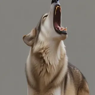 wolf howling png