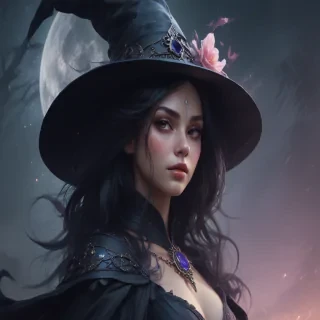 beautiful dark witch fantasy art