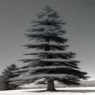 black and white pine tree clipart
