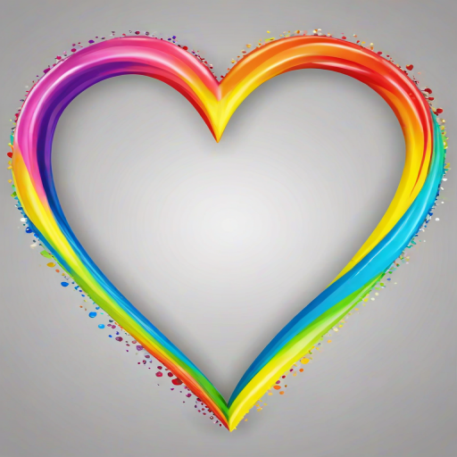 rainbow heart png