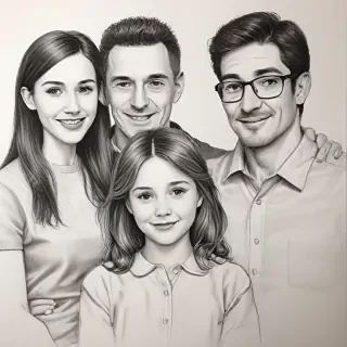 drawings of family