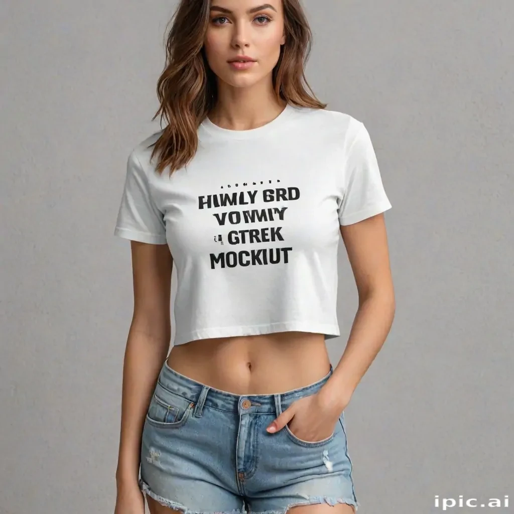 crop top shirt mockup