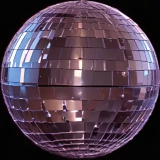 transparent disco ball