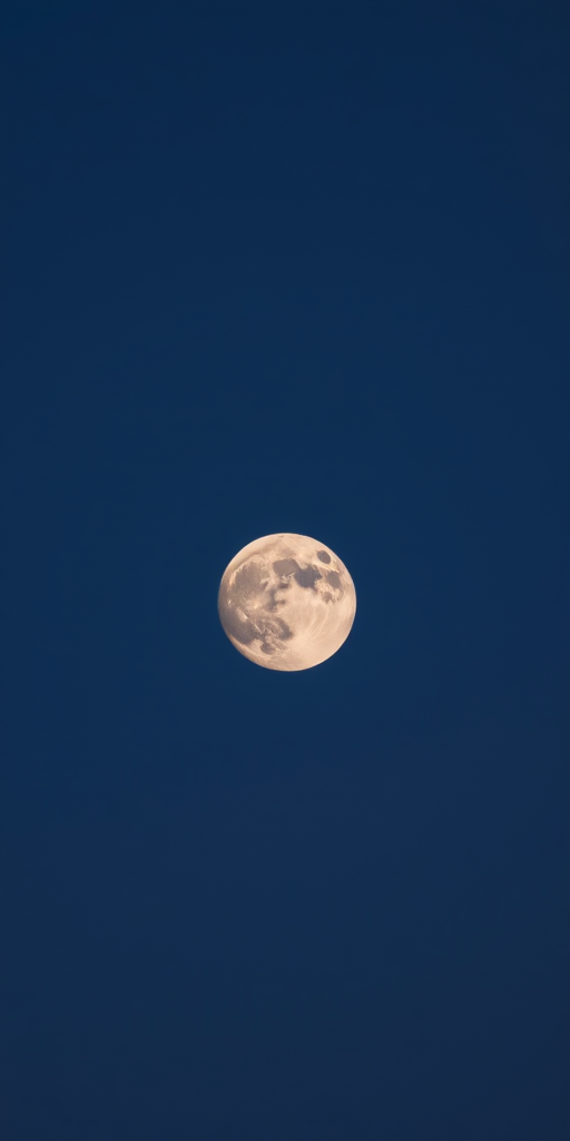 Capture a high-resolution image of a full moon against a clear night sky, using a DSLR camera with a telephoto lens at 300mm, aperture f/8, ISO 100, and a shutter speed of 1/125 seconds, with a slight zoom to focus on the details of the lunar surface.
