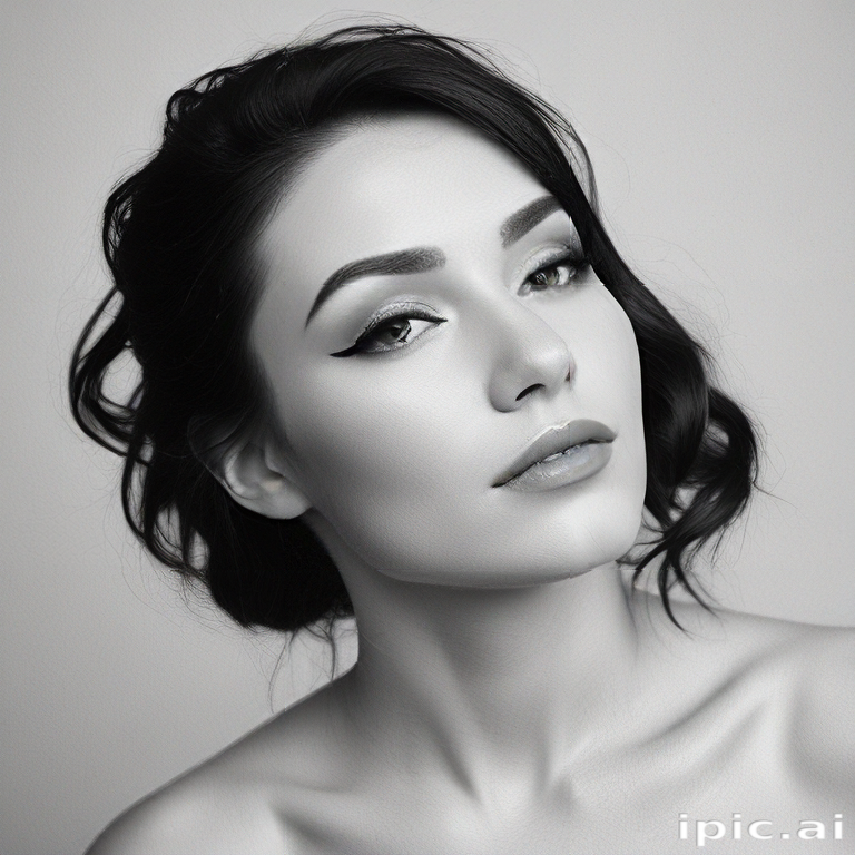 Elegant Portrait Of A Woman With Striking Features And Classic Style elegant-portrait-of-a-woman-with-striking-features-and-classic-style