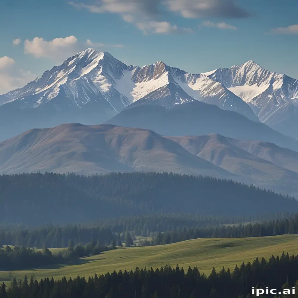 mountainous background