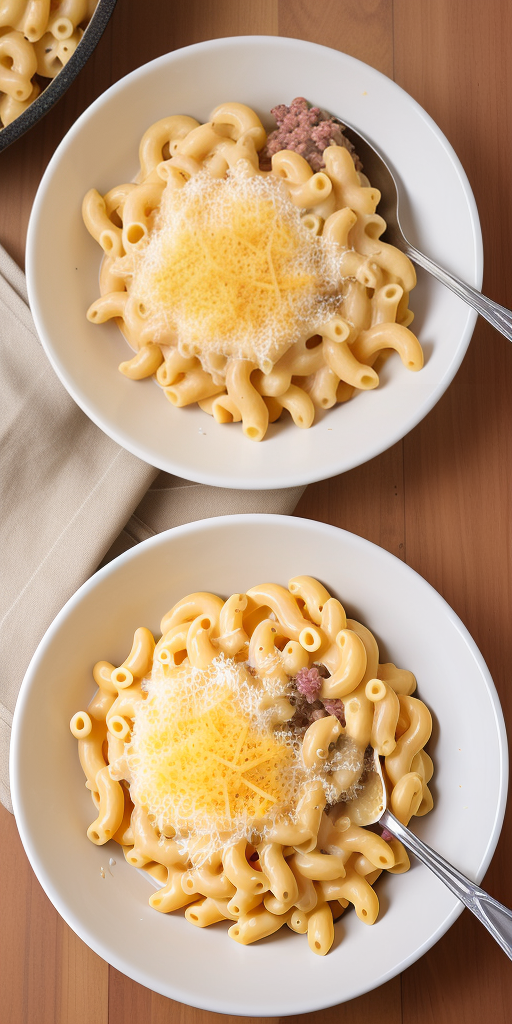 mac & cheese with ground beef