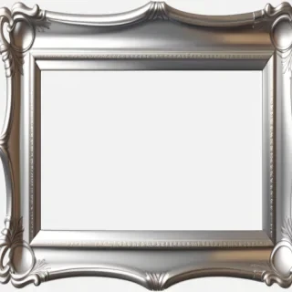 silver picture frame png