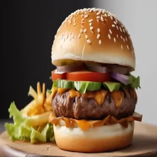 hamburger clipart black and white