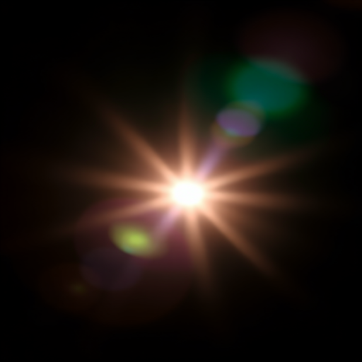 high dynamic range image of a bright lens flare on a dark background, ISO 100, f/2.8, 1/1000s, 50mm lens, captured with a DSLR camera, shot in landscape orientation, high contrast and sharp focus