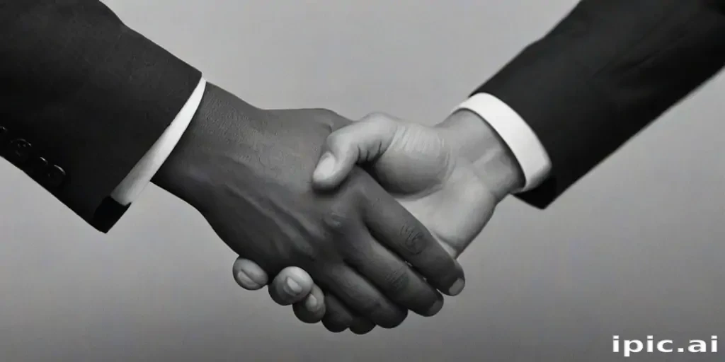 handshake black and white