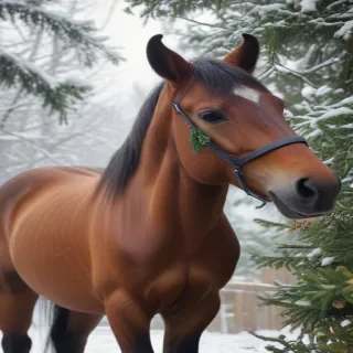 merry christmas images with horses