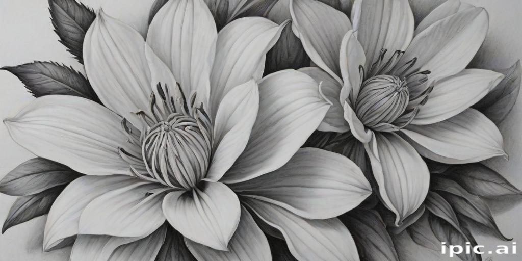 flower pencil drawing