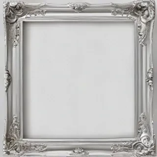 silver picture frame png
