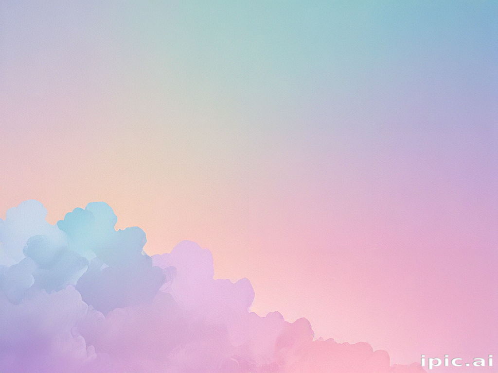 Soft Pastel Clouds Blending into a Dreamy Gradient Sky Background