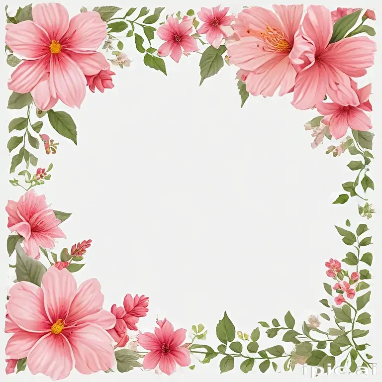 flower transparent border