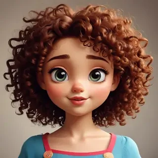 cartoon characters with curly hair