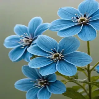 blue flowers transparent