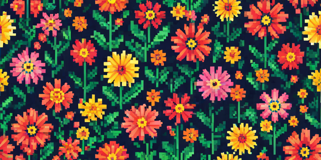 pixel flowers