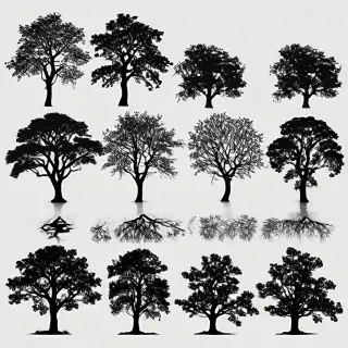 trees silhouette png