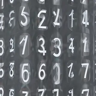 transparent numbers