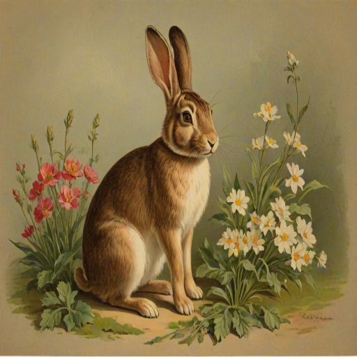 vintage rabbit images