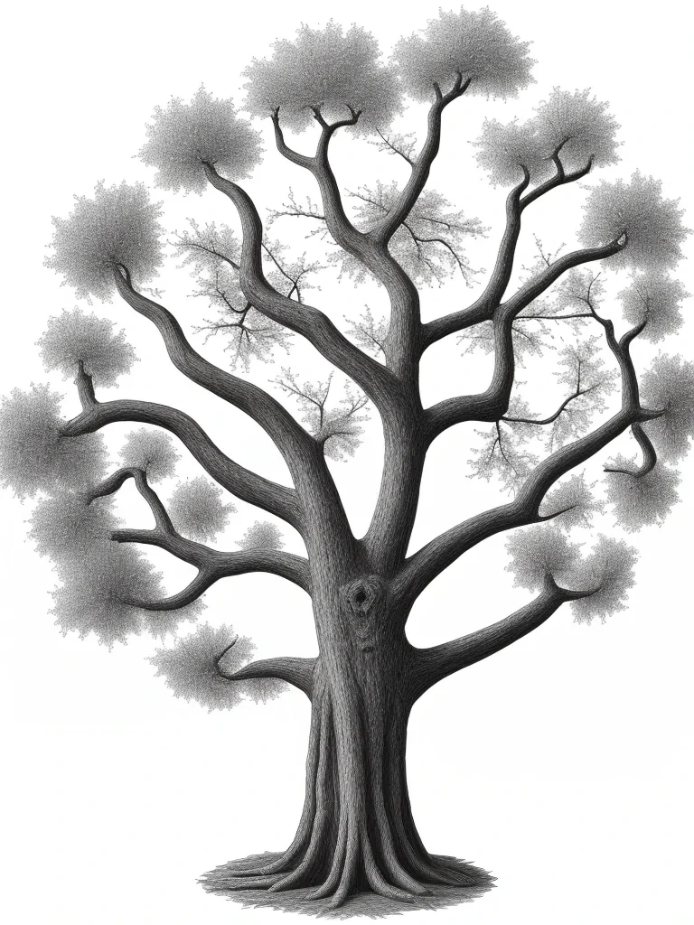 tree drawing png