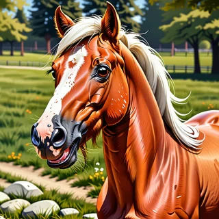 cartoon pic of horse