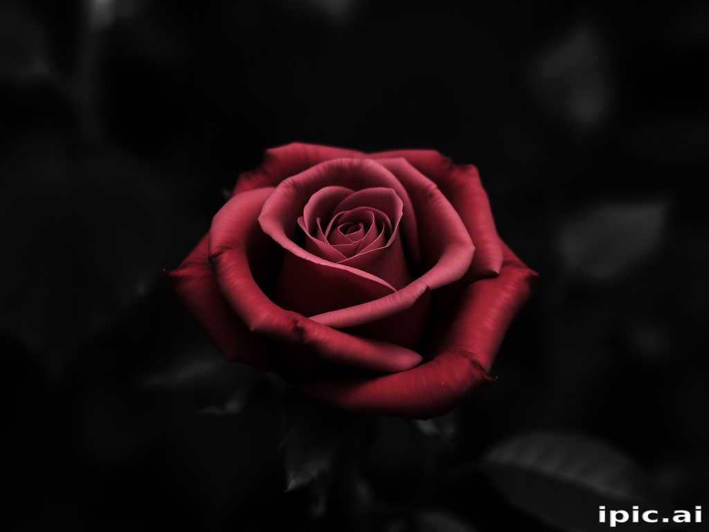 rose with black and white background