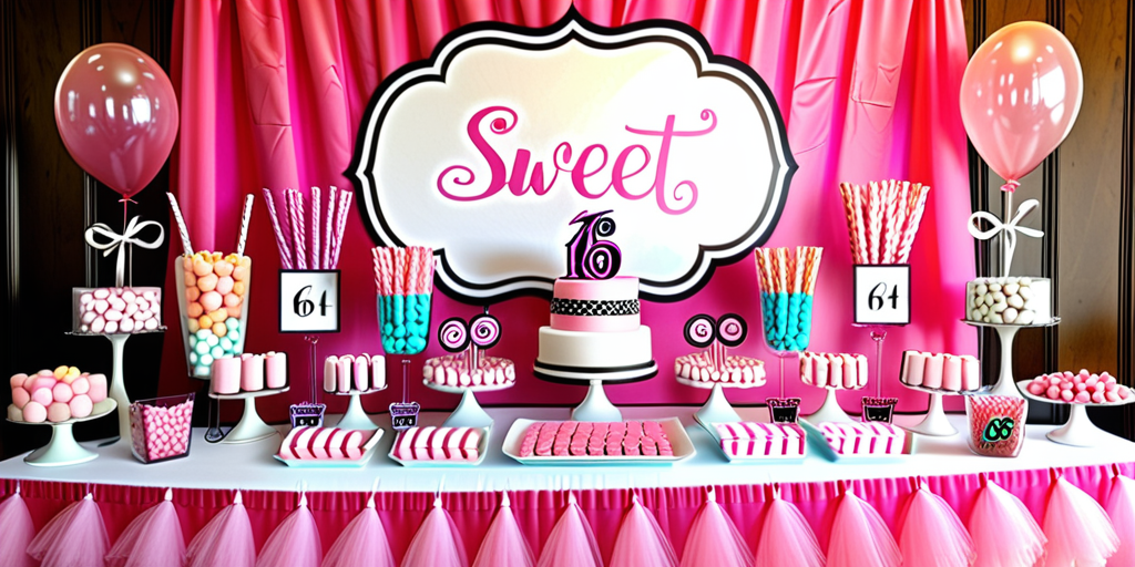 sweet 16 candy table ideas